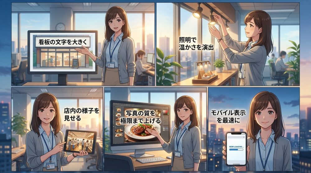 ② 思わず足が止まる「第一印象」の改善（店舗外観・LP）