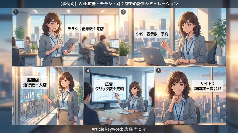 【事例別】Web広告・チラシ・路面店での計算シミュレーション