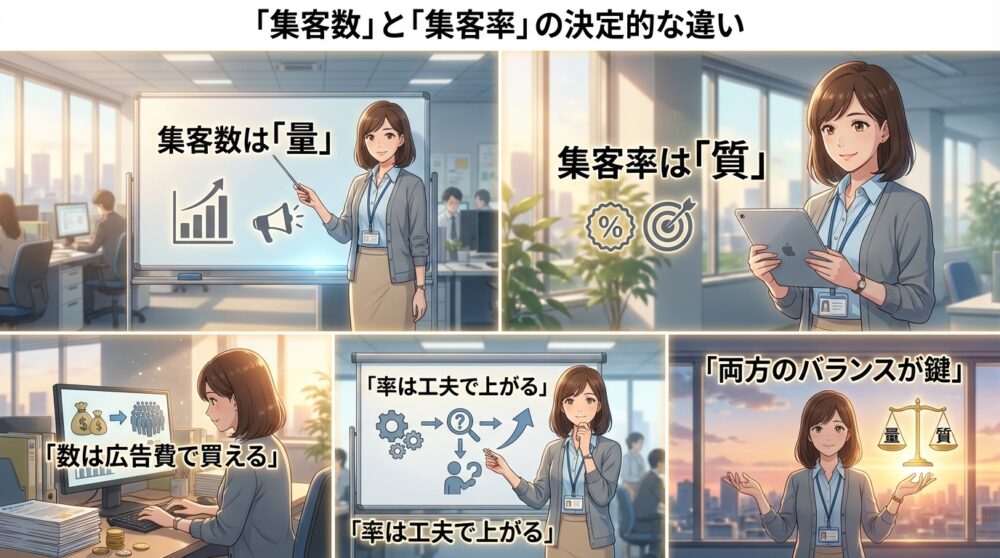 「集客数」と「集客率」の決定的な違い