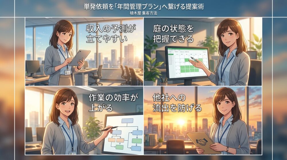 単発依頼を「年間管理プラン」へ繋げる提案術