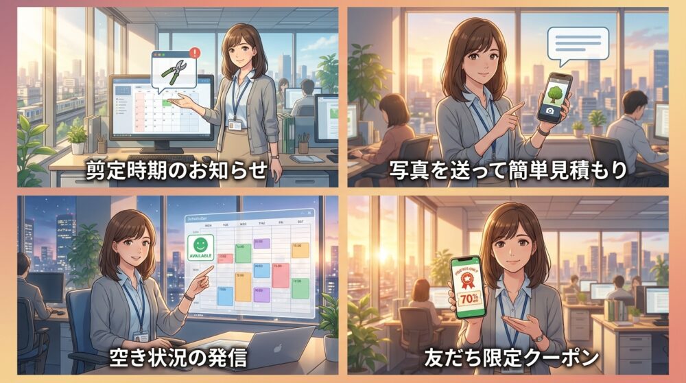 ⑤ 公式LINEを活用した「既存顧客の囲い込み」と予約管理