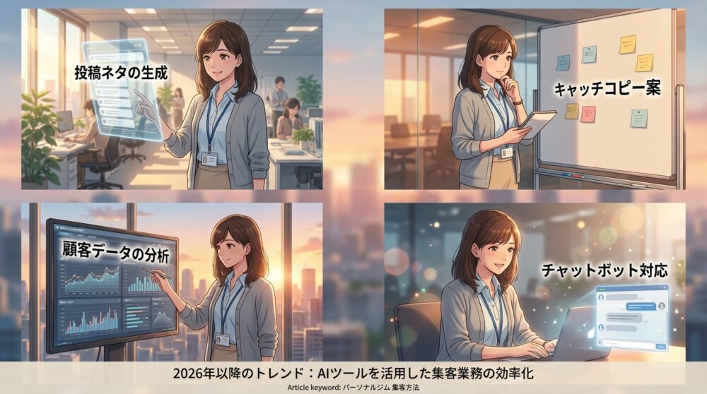 2026年以降のトレンド：AIツールを活用した集客業務の効率化