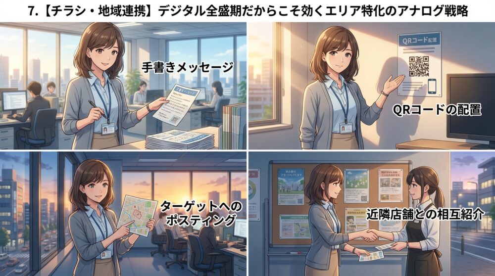 7. 【チラシ・地域連携】デジタル全盛期だからこそ効くエリア特化のアナログ戦略