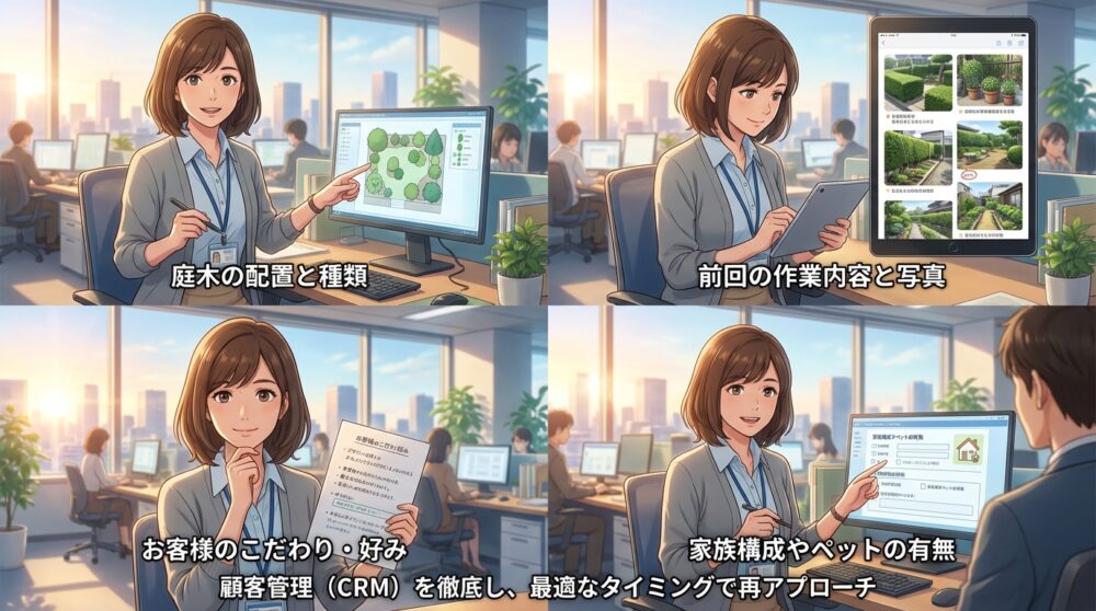 顧客管理(CRM)を徹底し、最適なタイミングで再アプローチ