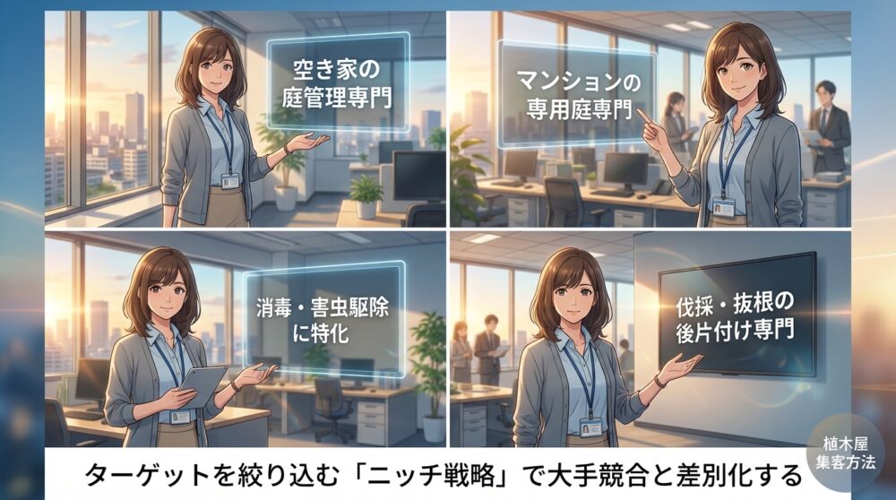 ターゲットを絞り込む「ニッチ戦略」で大手競合と差別化する