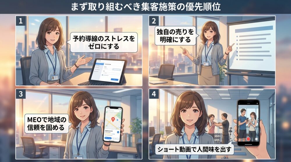 まず取り組むべき集客施策の優先順位