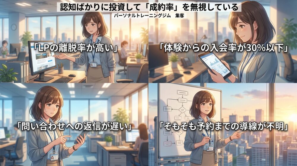 認知ばかりに投資して「成約率」を無視している