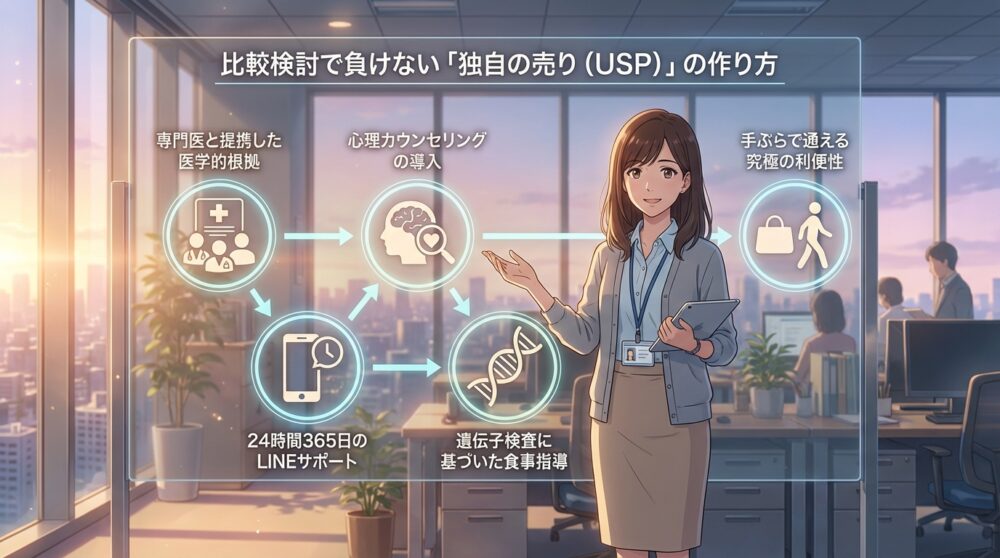 比較検討で負けない「独自の売り（USP）」の作り方