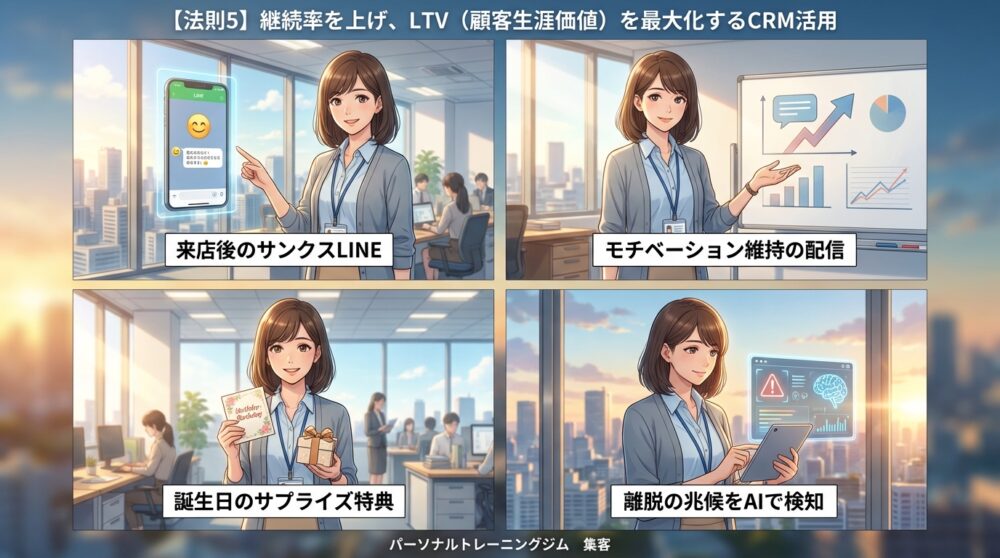 【法則5】継続率を上げ、LTV（顧客生涯価値）を最大化するCRM活用