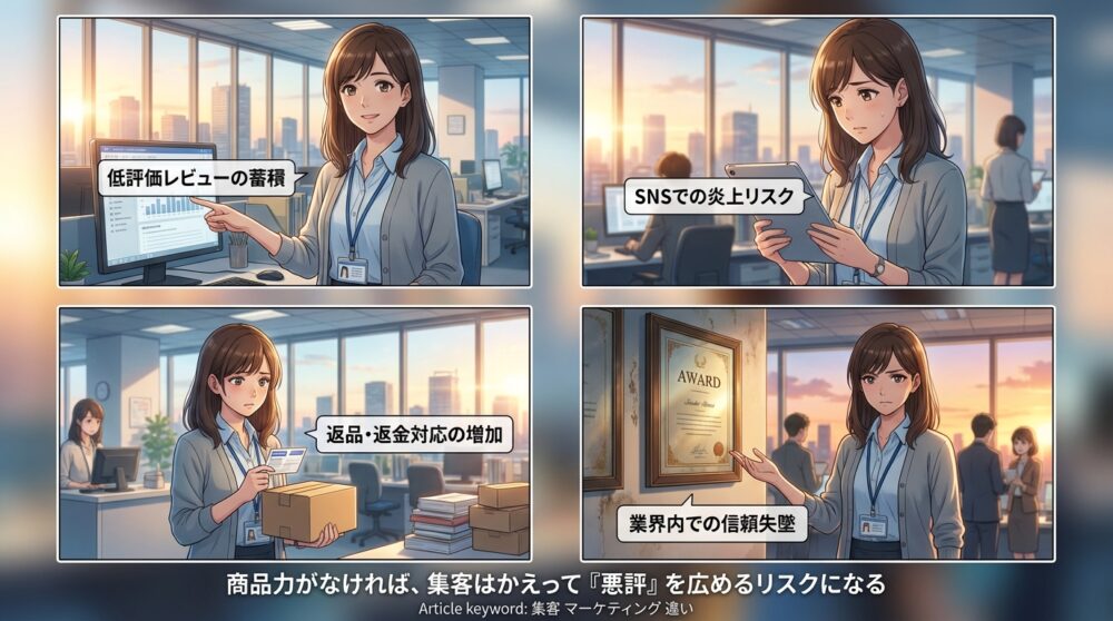 商品力がなければ、集客はかえって「悪評」を広めるリスクになる