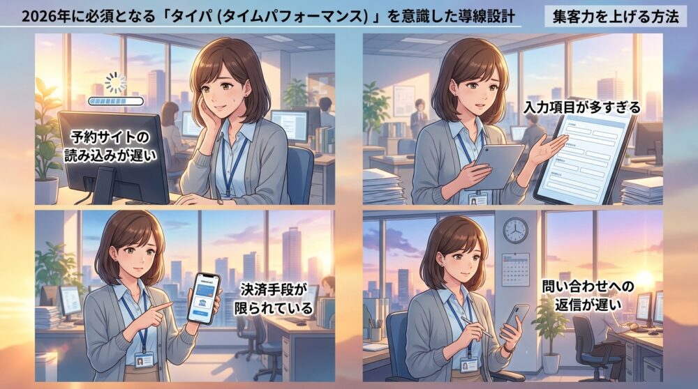 2026年に必須となる「タイパ(タイムパフォーマンス)」を意識した導線設計
