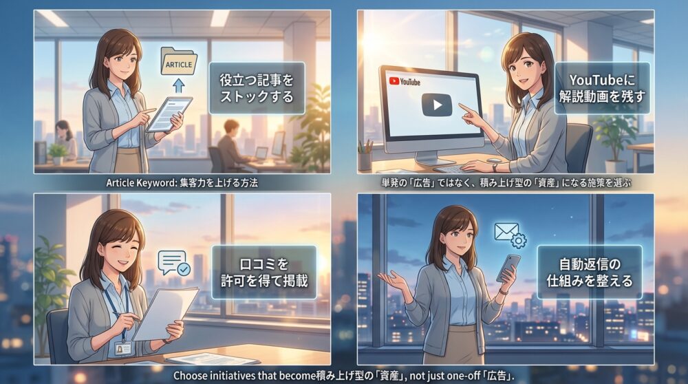 単発の「広告」ではなく、積み上げ型の「資産」になる施策を選ぶ