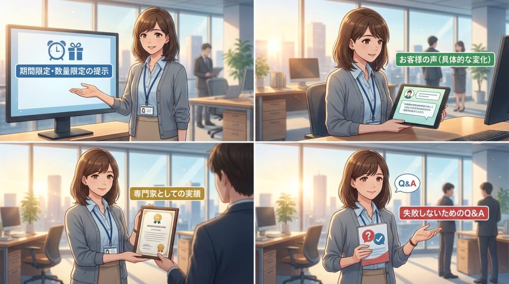 顕在顧客の背中を押す「限定感」と「信頼性」の提示