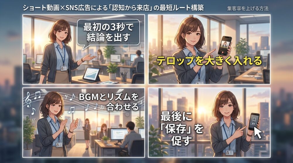 2. ショート動画×SNS広告による「認知から来店」の最短ルート構築