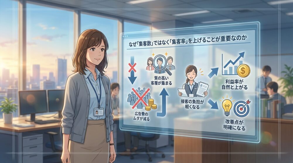 なぜ「集客数」ではなく「集客率」を上げることが重要なのか