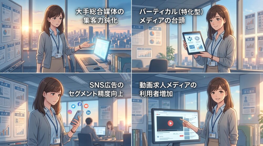 求職者獲得単価（CPA）の高騰と媒体の多様化