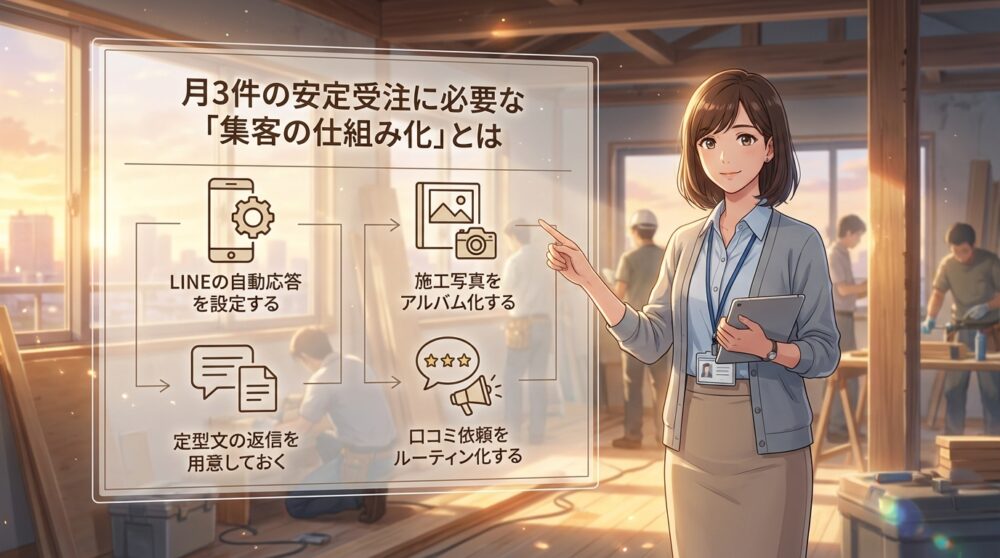 月3件の安定受注に必要な「集客の仕組み化」とは