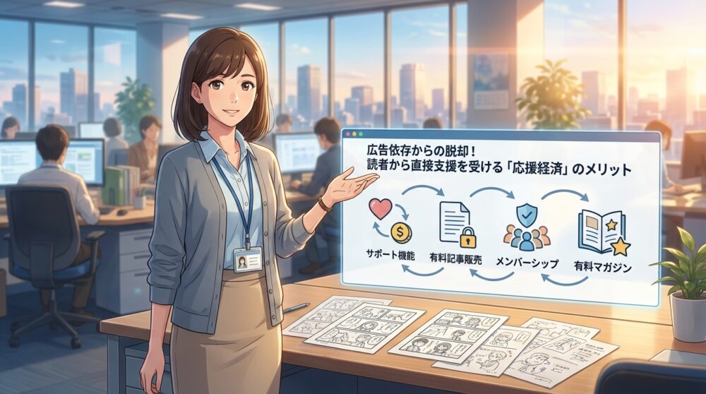 広告依存からの脱却！読者から直接支援を受ける「応援経済」のメリット
