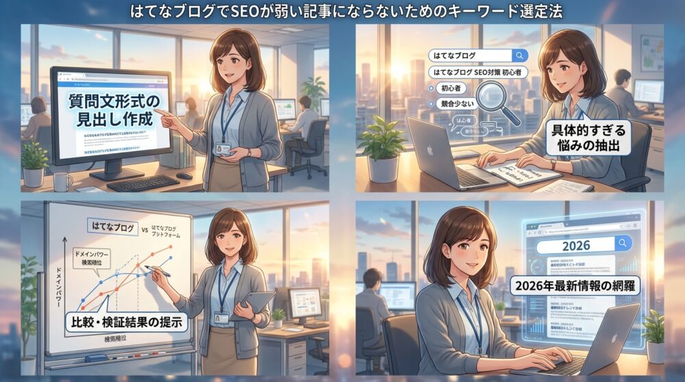はてなブログでSEOが弱い記事にならないためのキーワード選定法