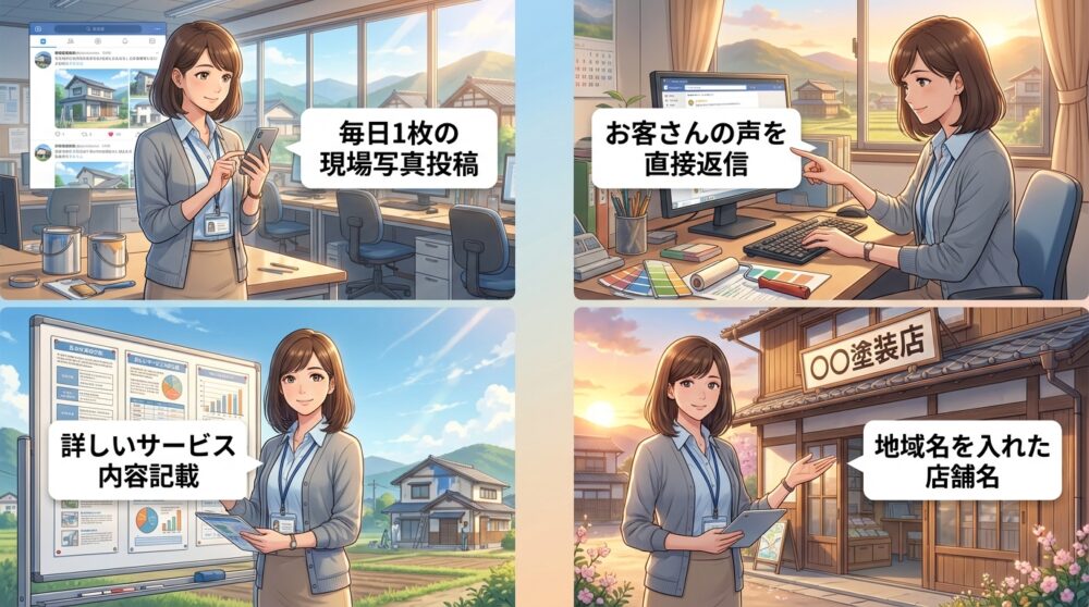 Googleマップを「近所の頼れる塗装店」として最適化するMEO対策