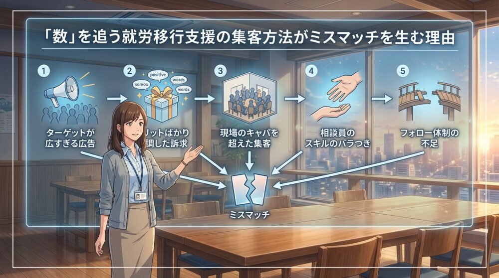 「数」を追う就労移行支援の集客方法がミスマッチを生む理由