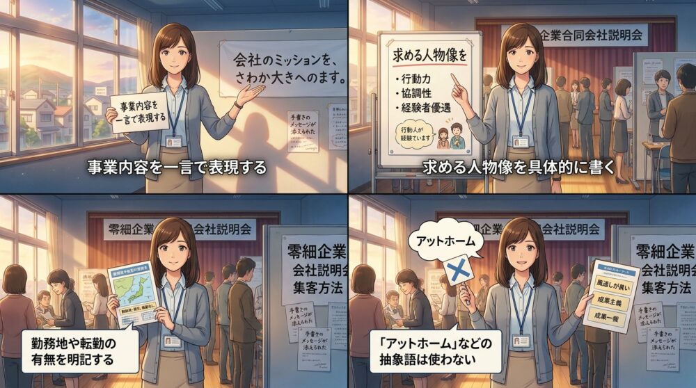 エントリー前の「興味の段階」で伝える情報を絞る