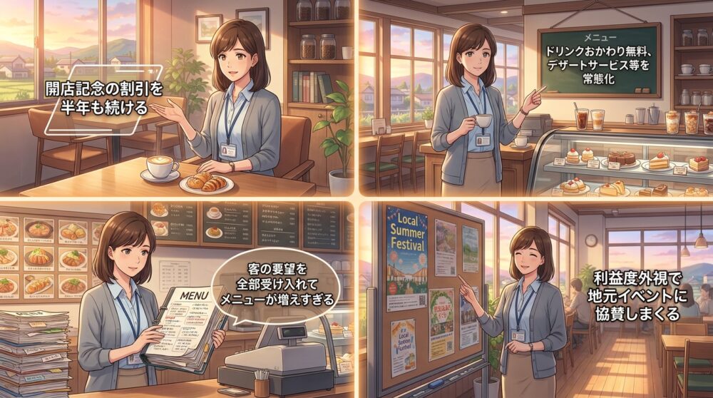 安売りとサービス過剰が「続けられない店」の印象を作っている