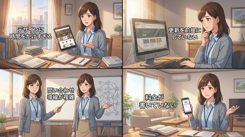 ホームページを自作して集客が止まったまま放置してしまう