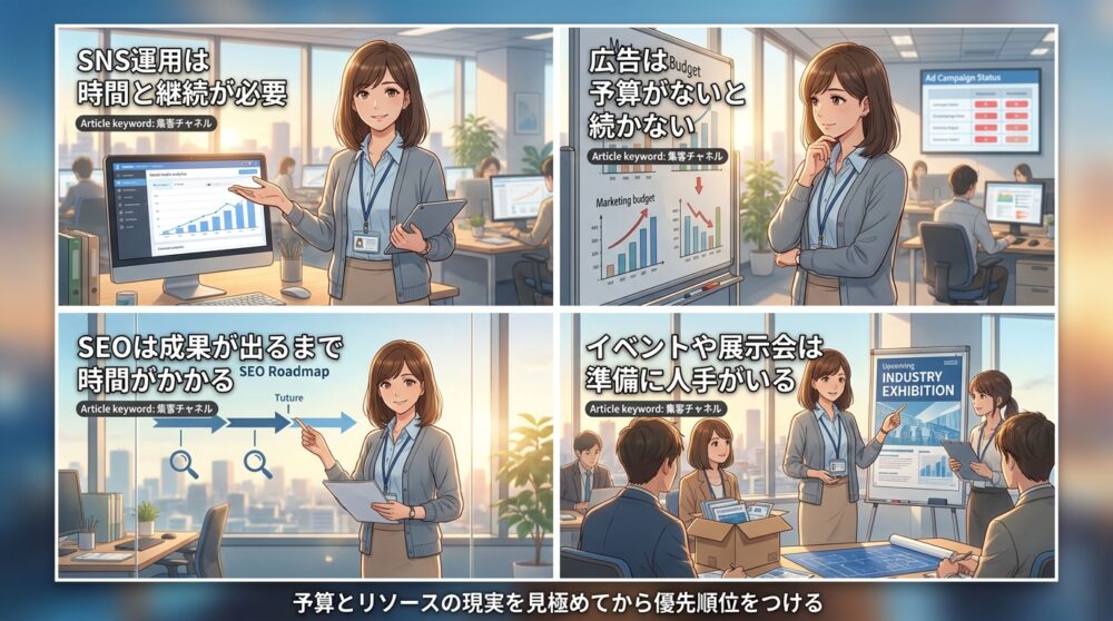 予算とリソースの現実を見極めてから優先順位をつける