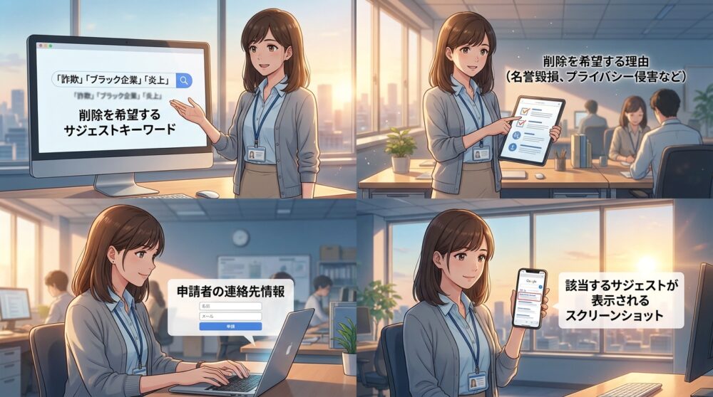 Googleへの削除依頼フォームを使う手順