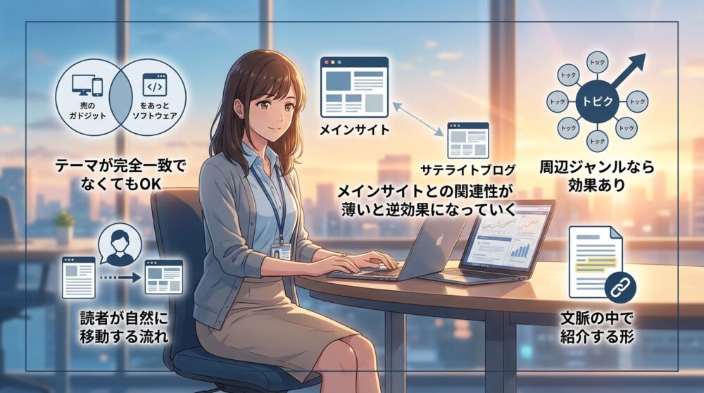 メインサイトとの関連性が薄いと逆効果になっていく