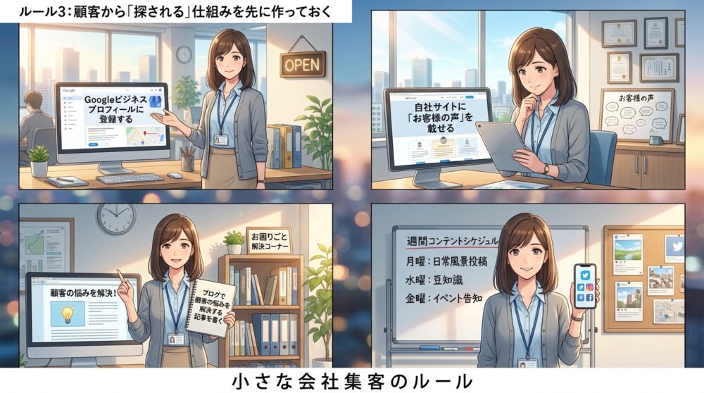 ルール3:顧客から「探される」仕組みを先に作っておく