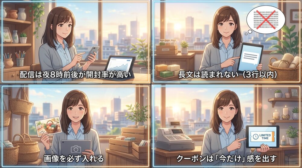 既存顧客へのLINE配信でリピート来店を促す