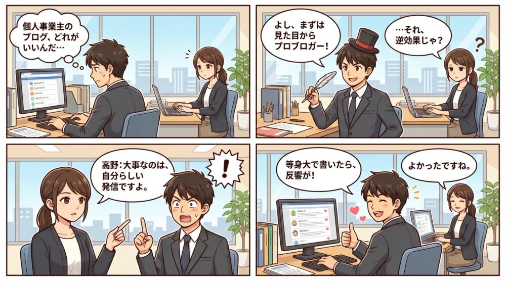 個人事業主 ブログ おすすめの4コマ漫画