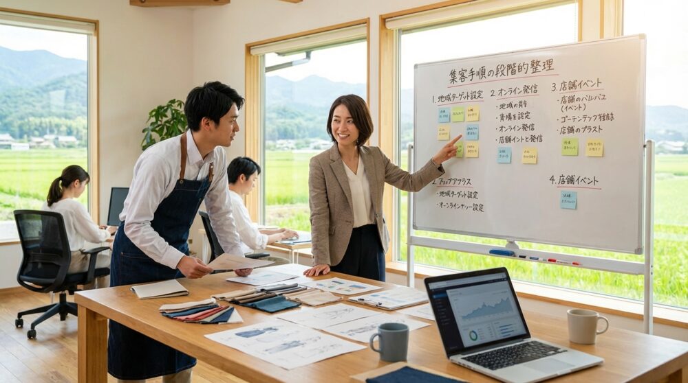 実際にやってみて効果があった集客の手順を、段階ごとに整理しておく