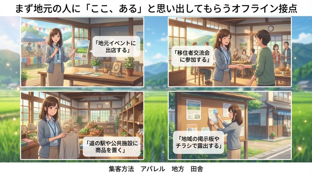 まず地元の人に「ここ、ある」と思い出してもらうオフライン接点
