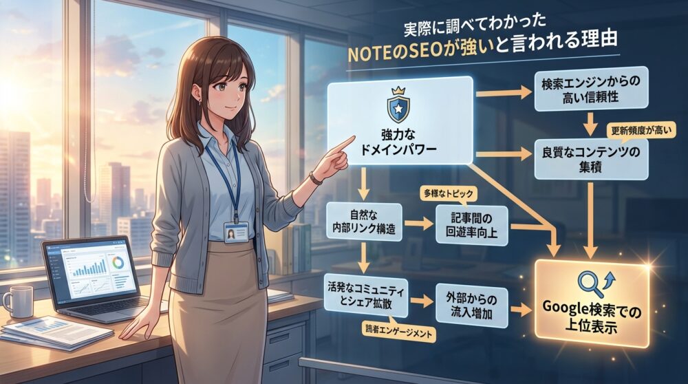 実際に調べてわかったNOTEのSEOが強いと言われる理由