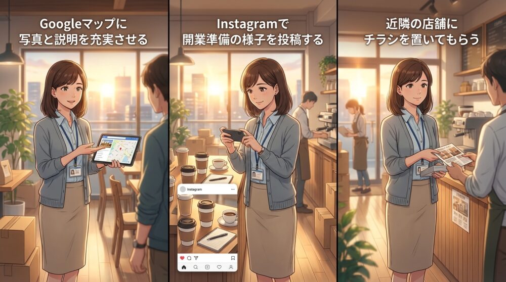 知名度なしでも地域の人に覚えてもらえる接点を3つ持っておく