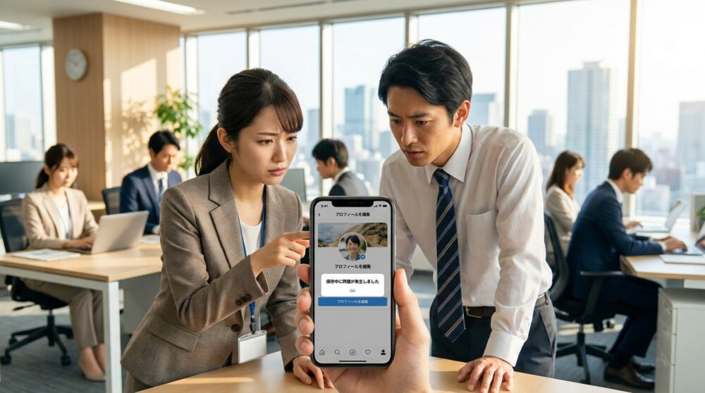 プロフィールを変更しようとした瞬間、エラーが出る本当の理由