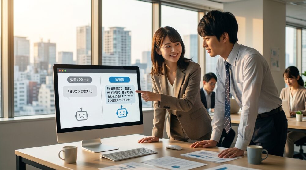 AIへの質問で失敗しやすいパターンと改善例