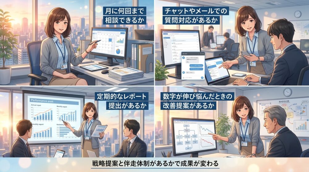戦略提案と伴走体制があるかで成果が変わる