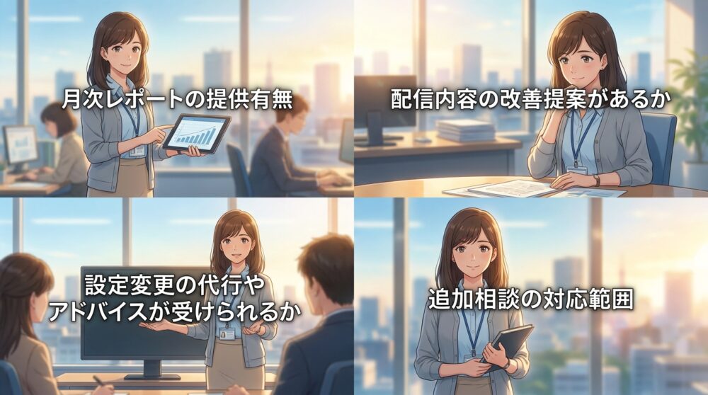 構築だけでなく運用改善まで伴走してくれるか