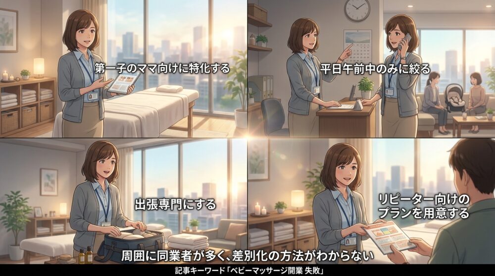 周囲に同業者が多く、差別化の方法がわからない