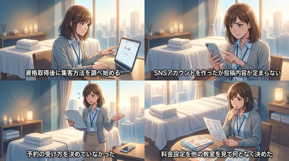 資格だけ取って「開業の仕組み」を知らないまま始めてしまう