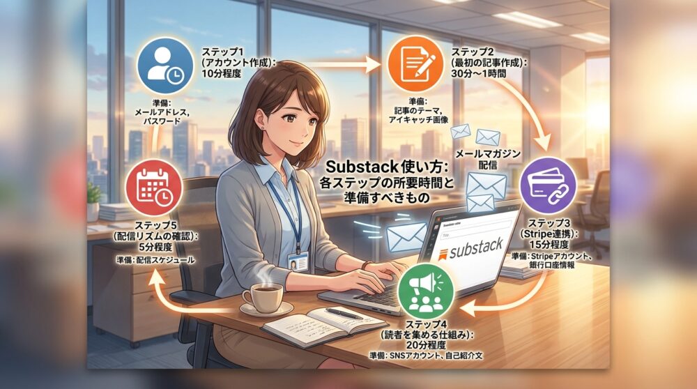 各ステップの所要時間と準備すべきもの