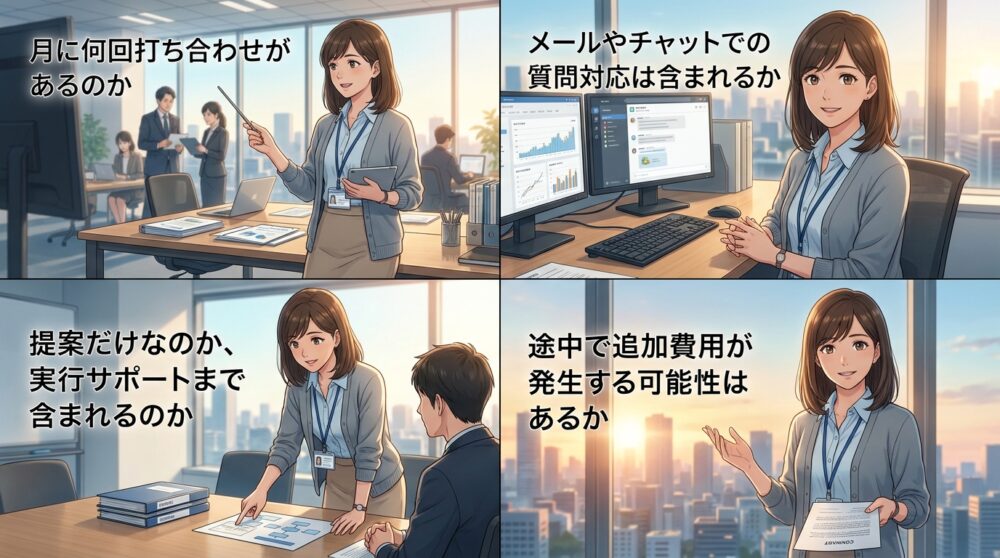 契約後のサポート体制とコミュニケーション頻度を確認する