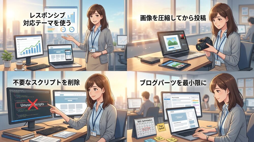 レスポンシブテーマとページ速度改善で表示速度を上げる