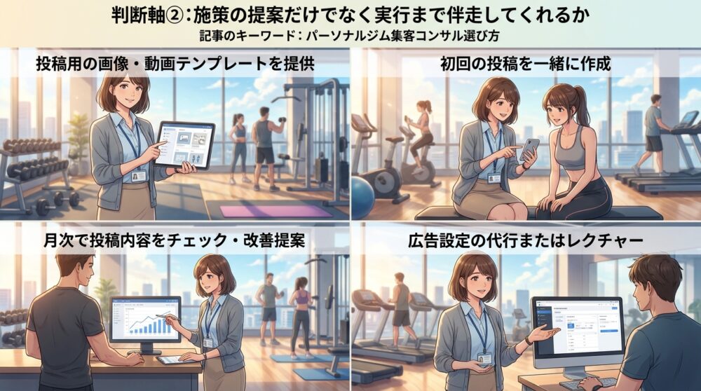 判断軸②:施策の提案だけでなく実行まで伴走してくれるか