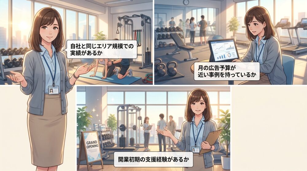 判断軸①:自社エリア・予算で実績があるか