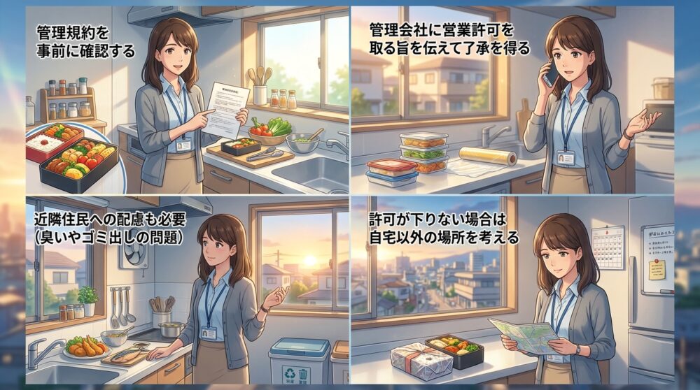 マンションなら管理会社の許可が下りないリスクがある